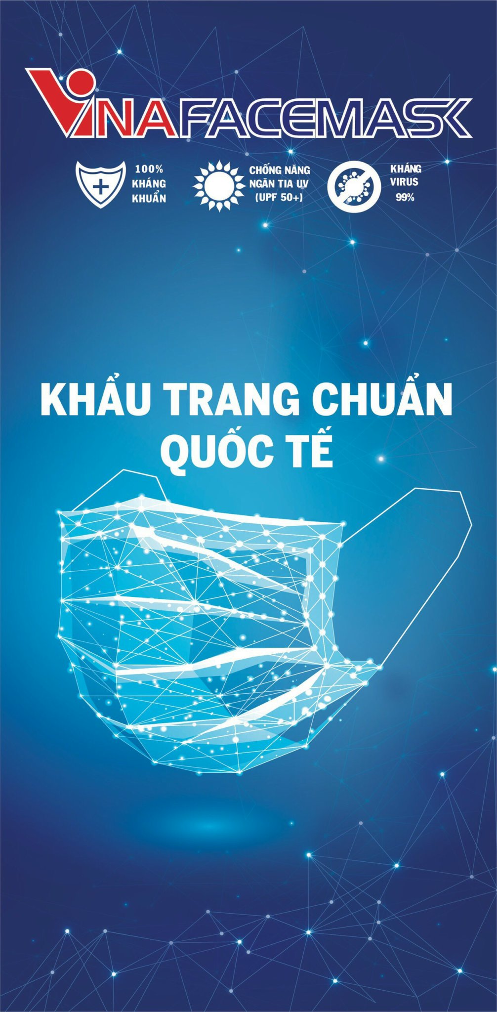 KHẨU TRANG Y TẾ 4 LỚP CAO CẤP VINAFACEMACK  50Cái/Hộp